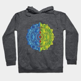 Blue Green Mandala Hoodie